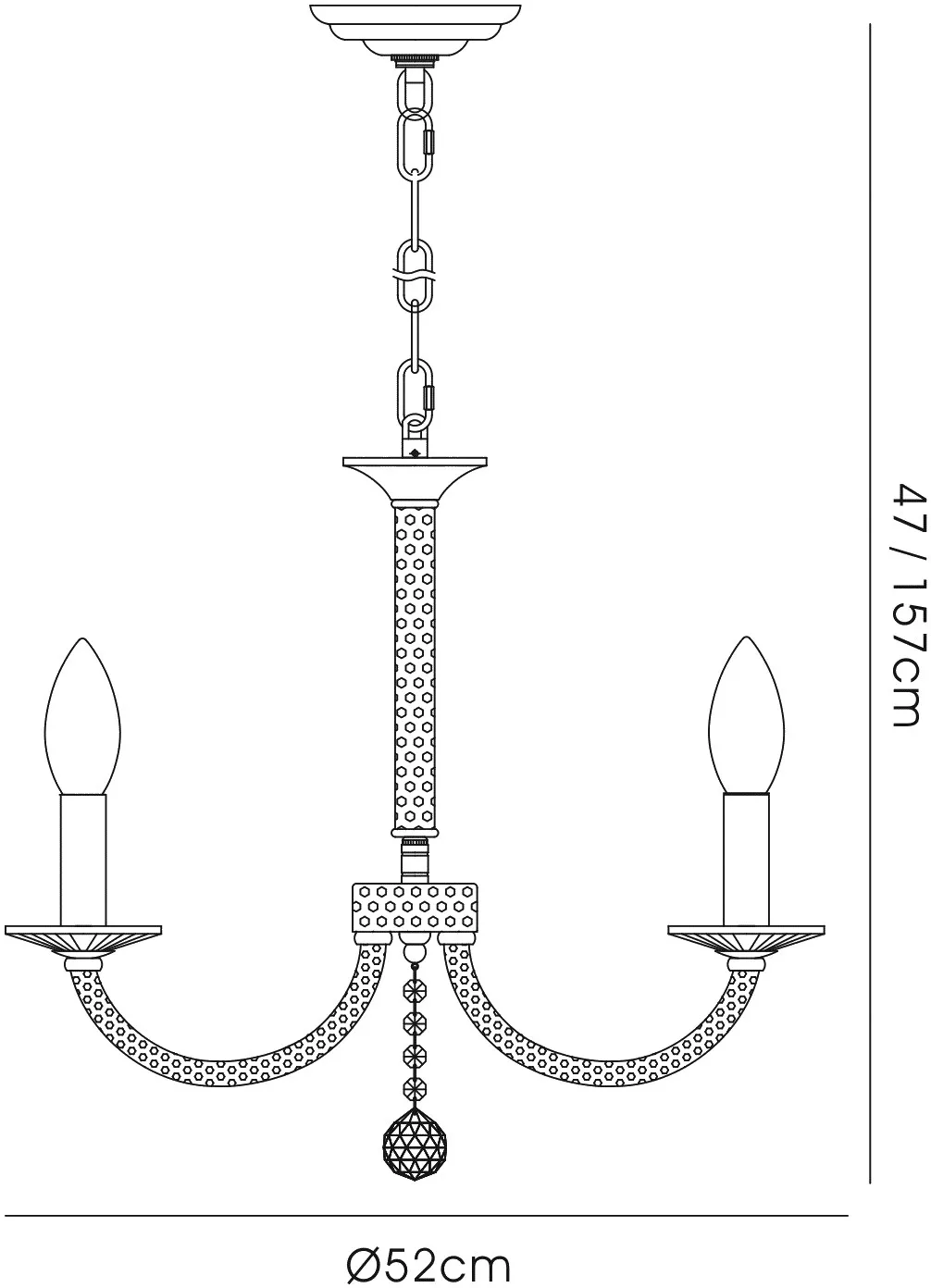 Elena Black Chrome Crystal Ceiling Lights Diyas Multi Arm Crystal Fittings